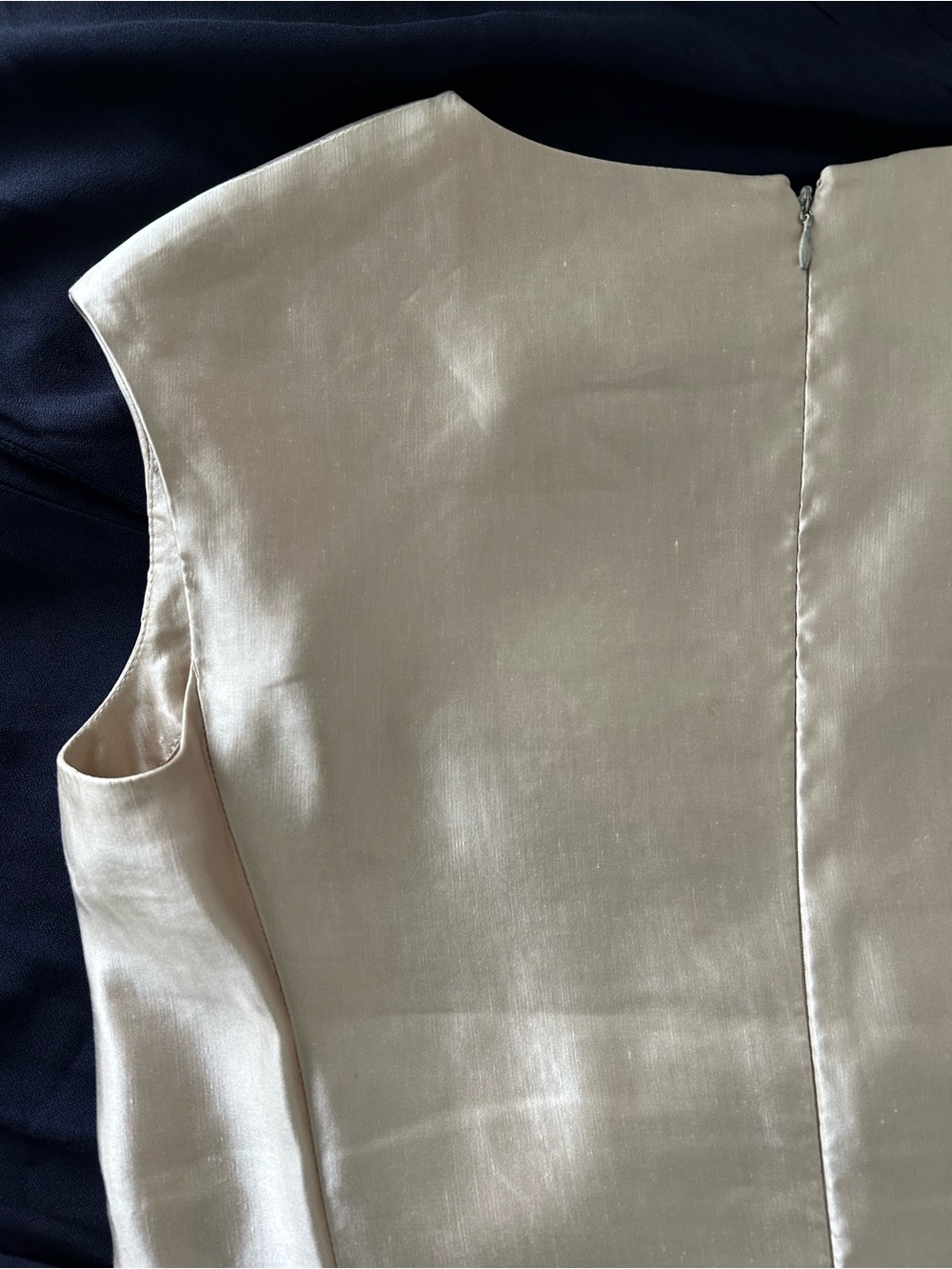 Cittadino Milano Italy Silk Dress in Champagne Color - Picture 10 of 12